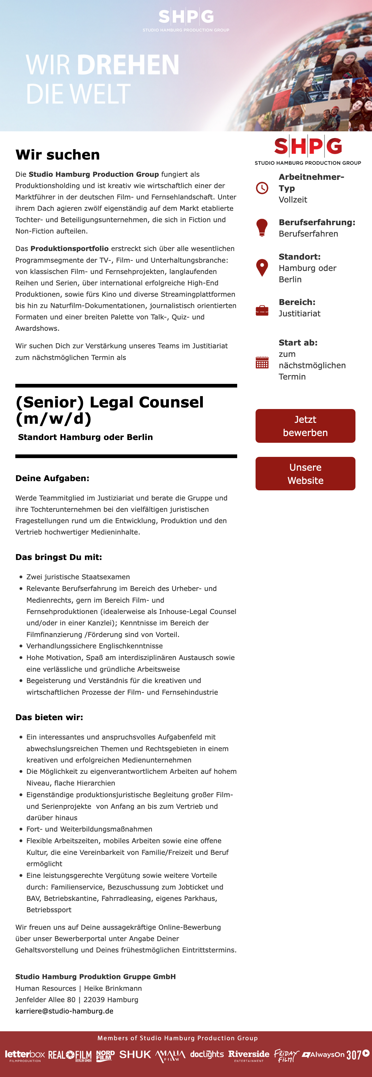 (Senior) Legal Counsel (m/w/d)