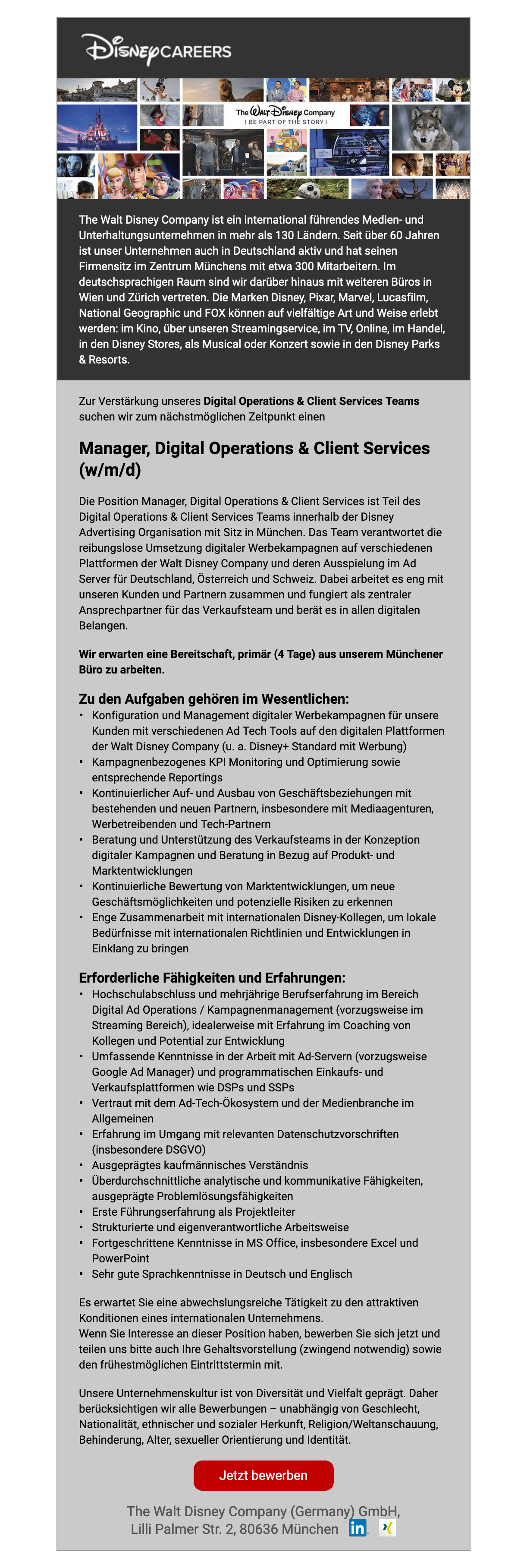 Manager, Digital Operations und Client Services (w/m/d)