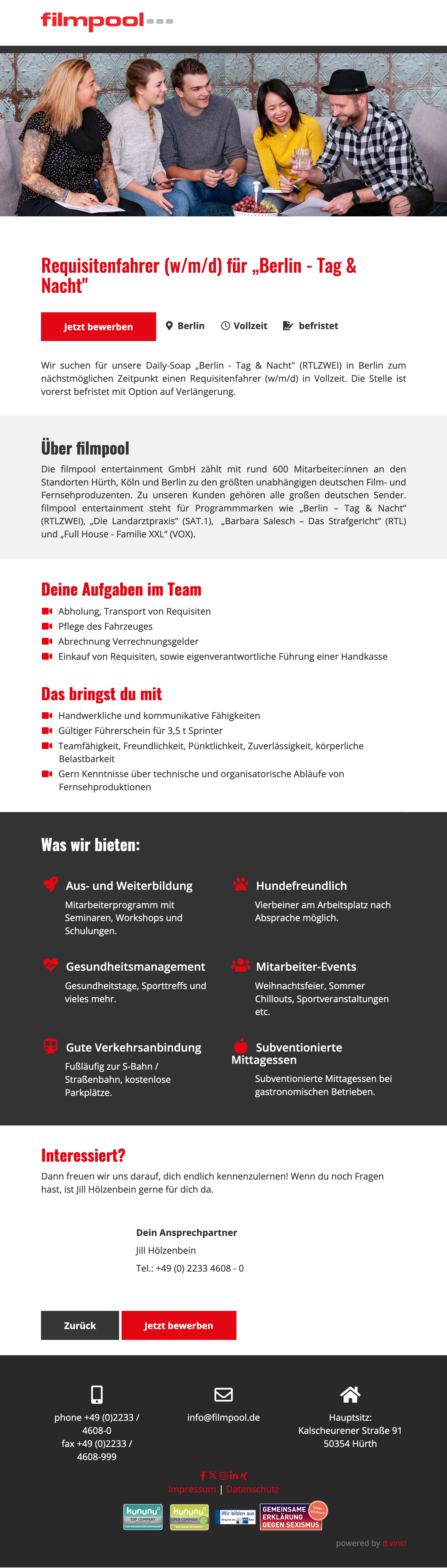 Requisitenfahrer (w/m/d) für „Berlin - Tag & Nacht