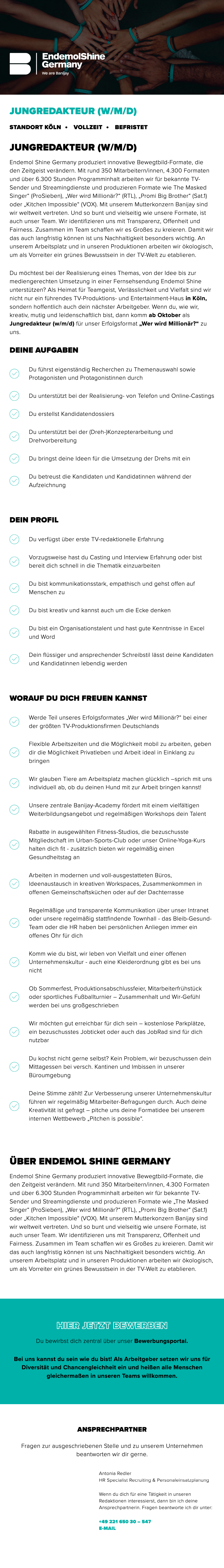 Jungredakteur (w/m/d) für „Wer wird Millionär?“