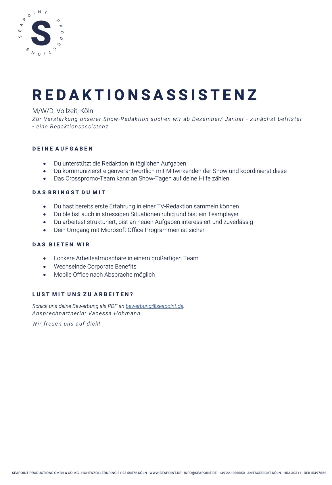 Redaktionsassistenz (m/w/d)