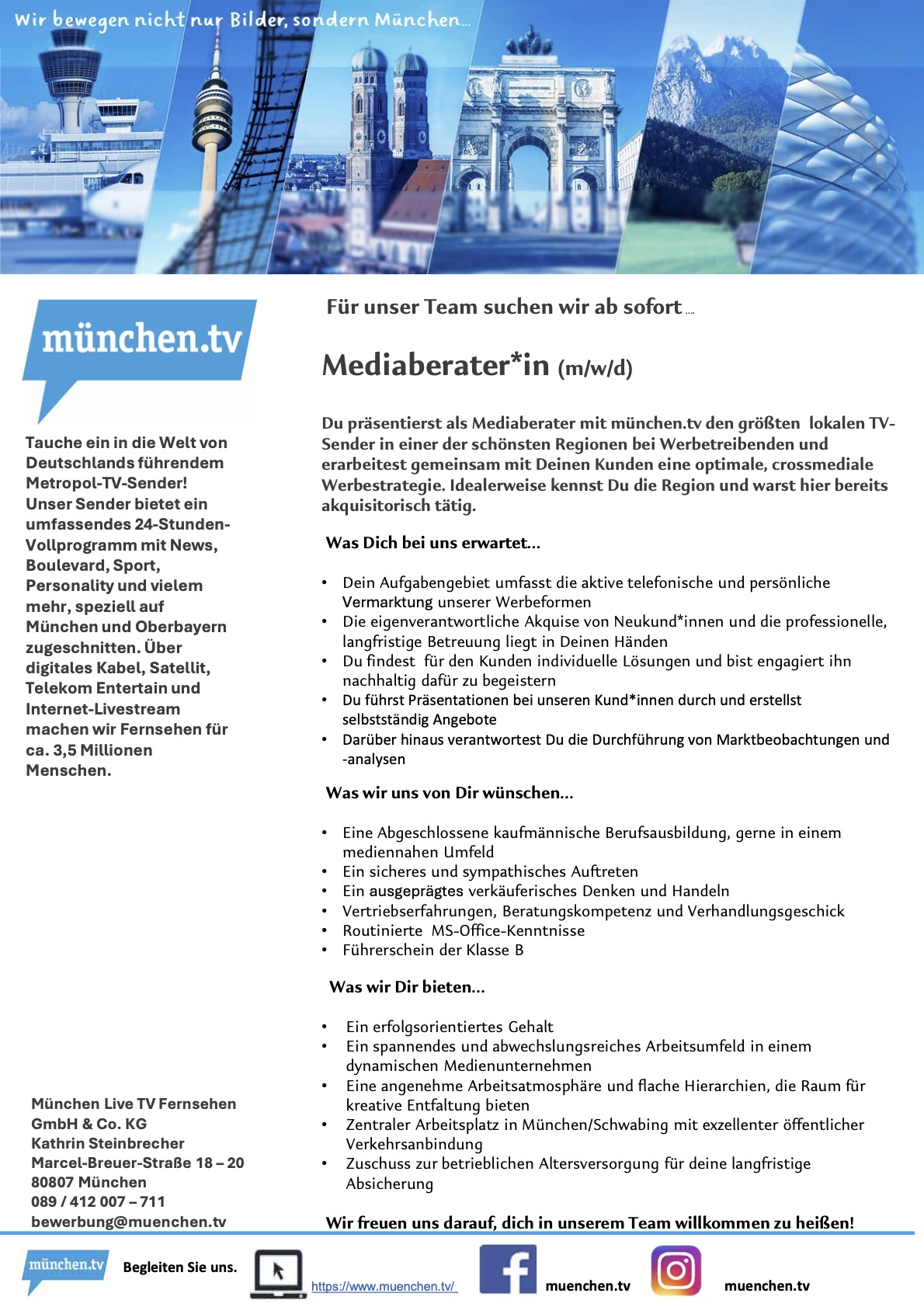 Mediaberater*in (m/w/d)