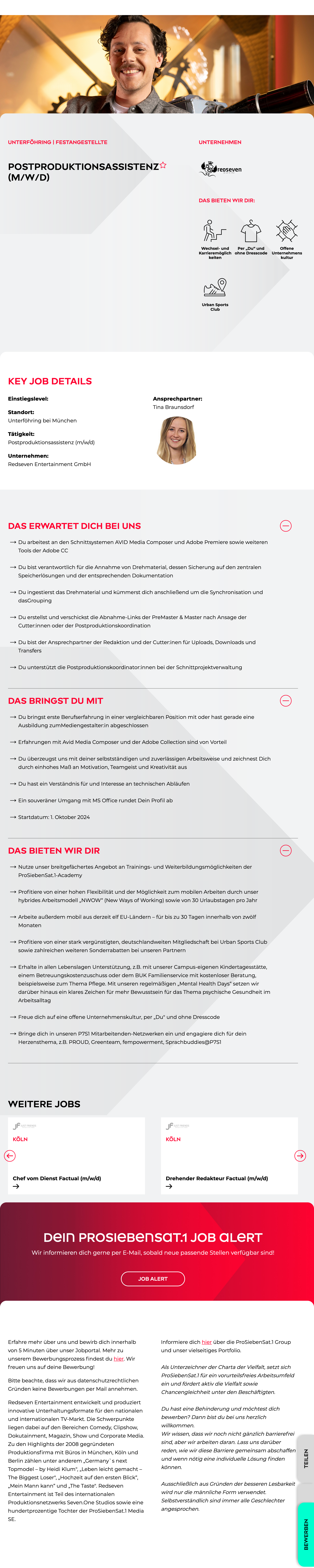 Postproduktionsassistenz (m/w/d)