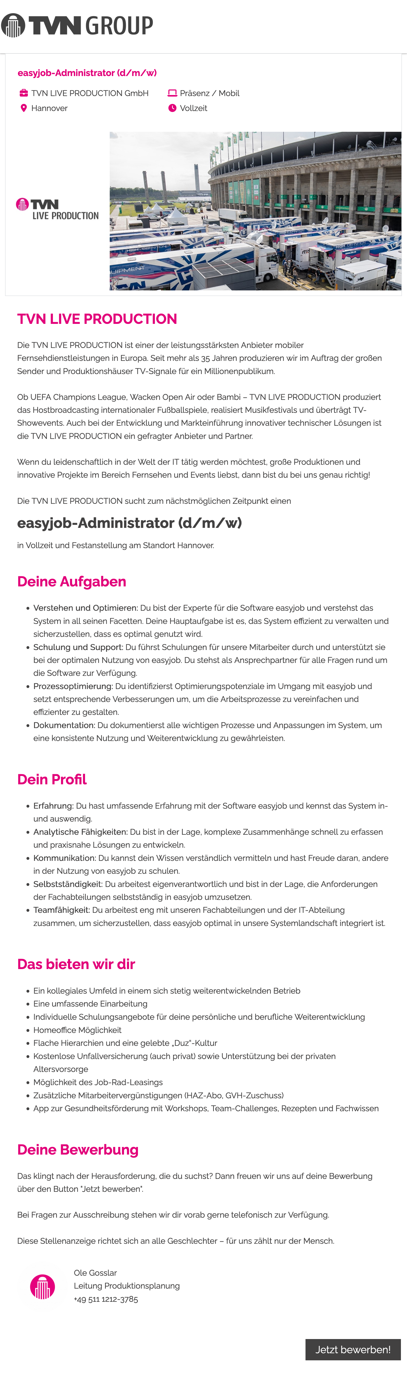 easyjob-Administrator (d/m/w)