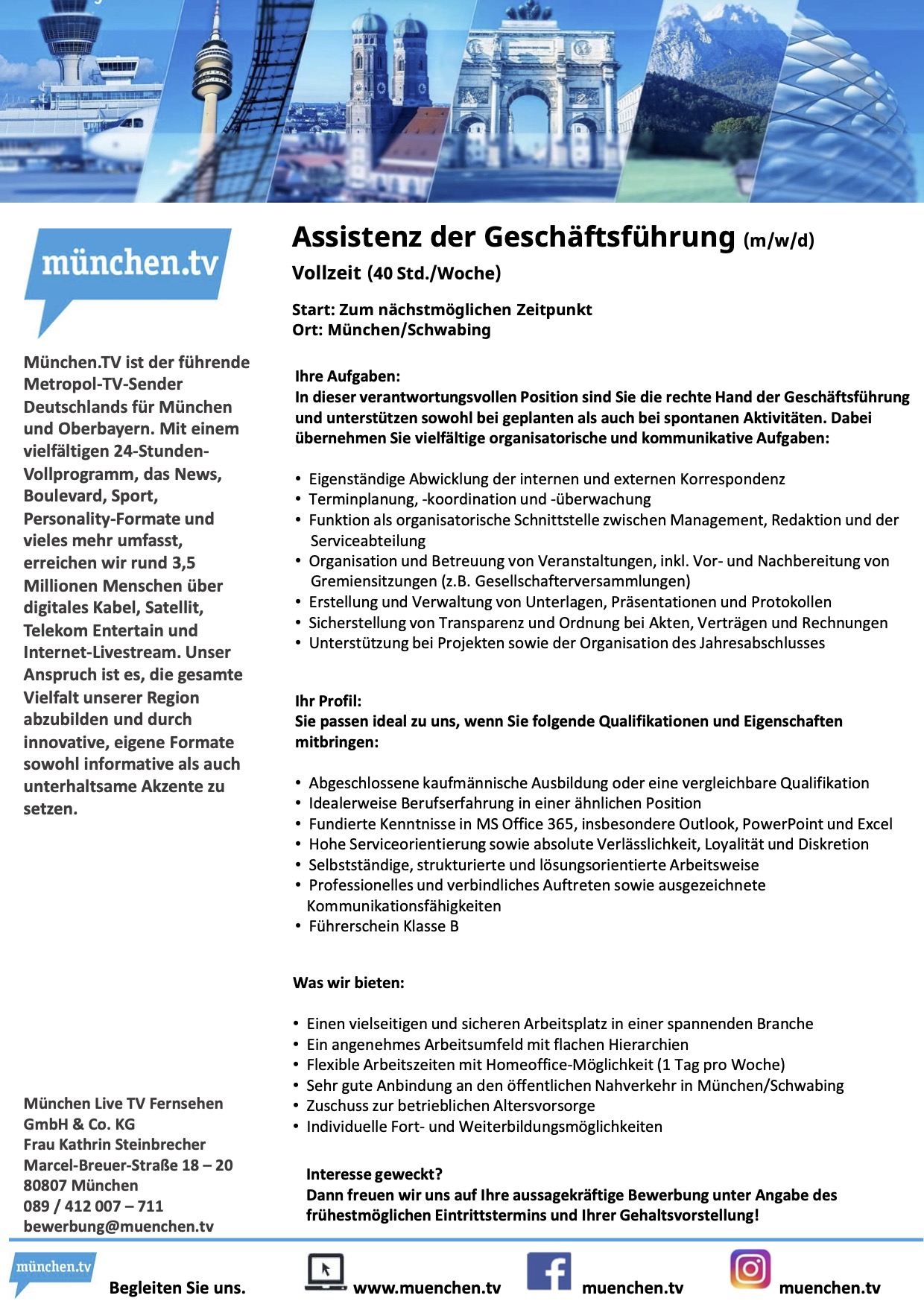 Assistenz der Geschäftsführung (m/w/d)