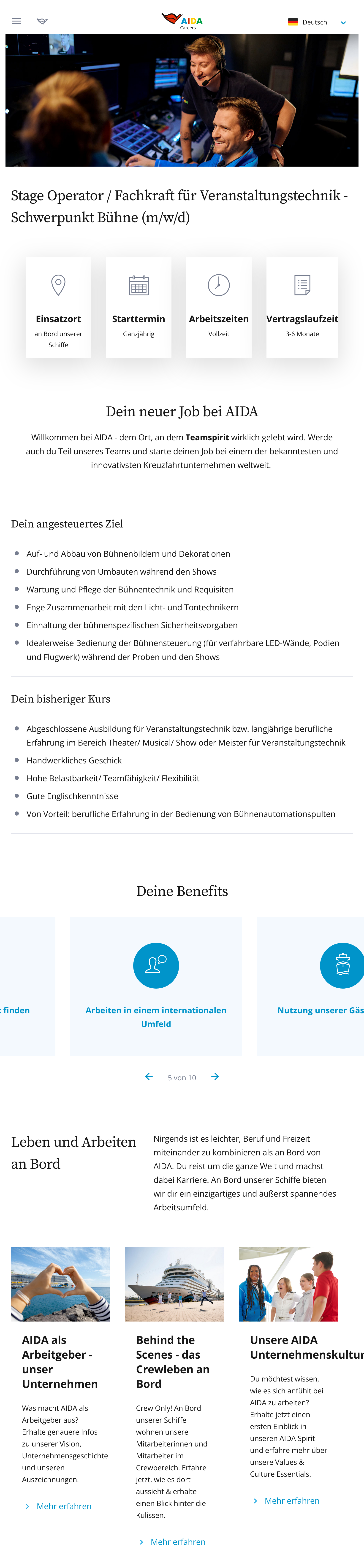 Stage Operator / Fachkraft für Veranstaltungstechnik - Schwerpunkt Bühne (m/w/d)