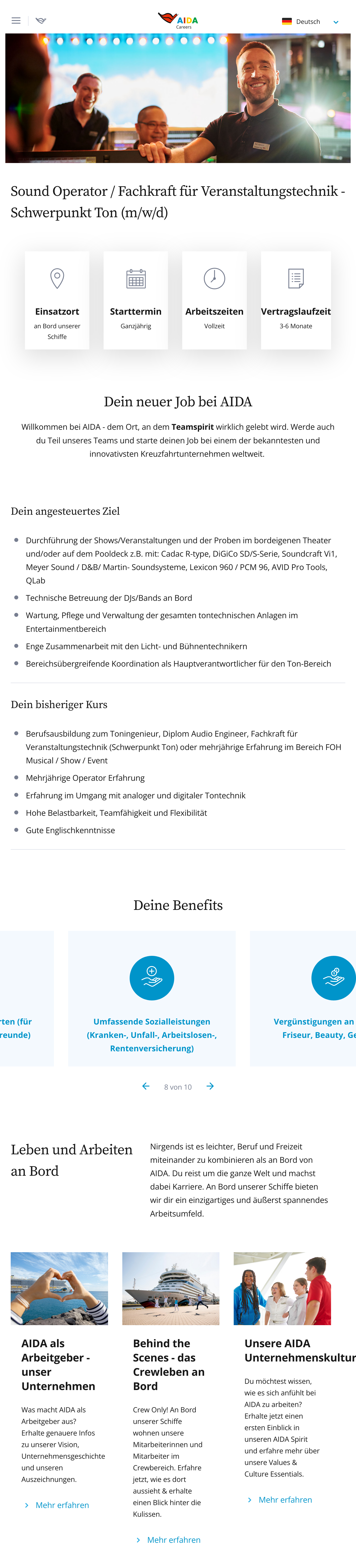 Sound Operator / Fachkraft für Veranstaltungstechnik - Schwerpunkt Ton (m/w/d)