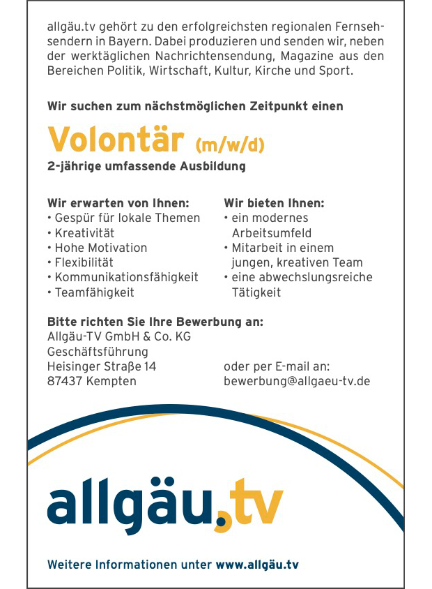 Volontär (m/w/d)