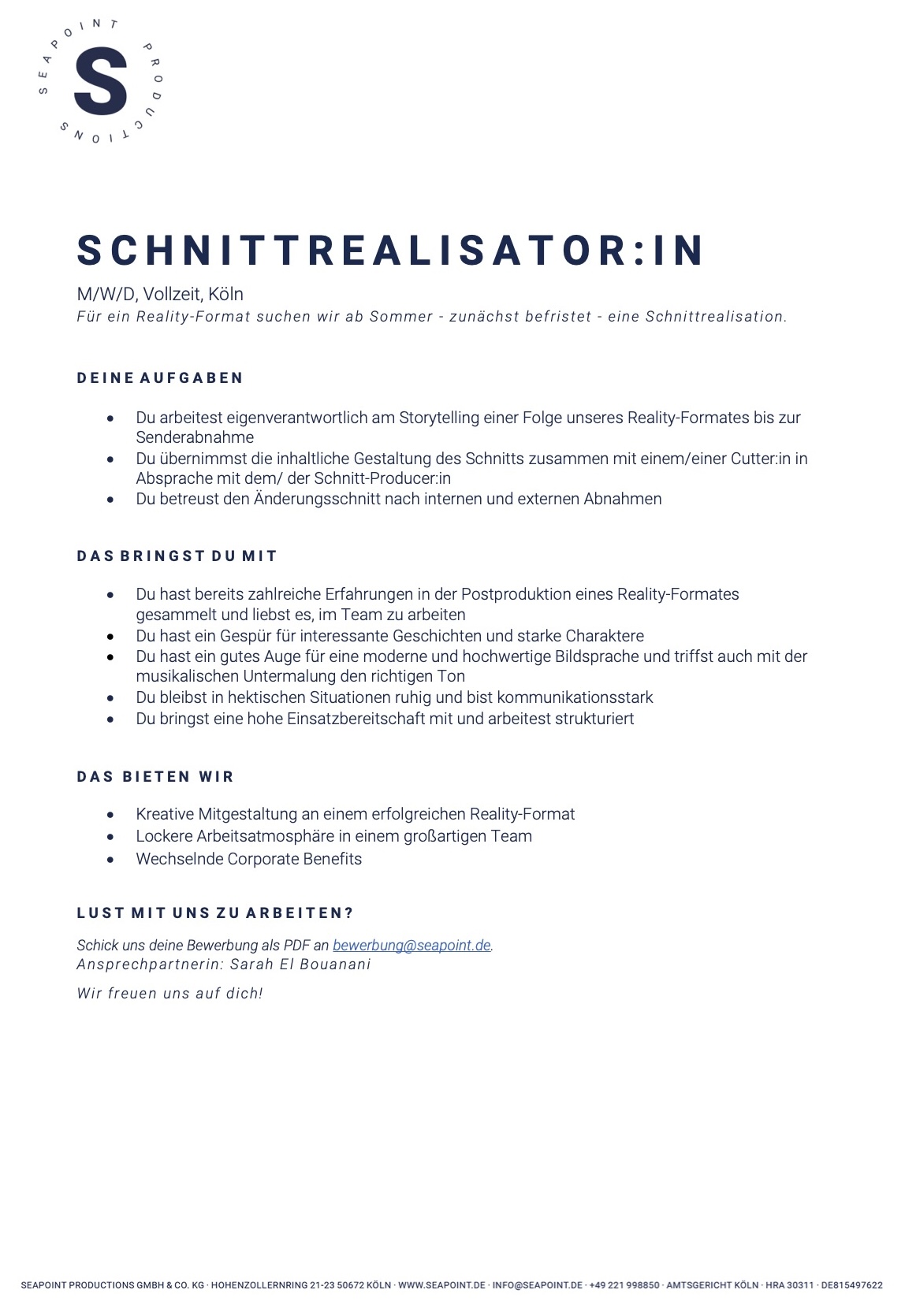 Schnittrealisator:in (m/w/d)