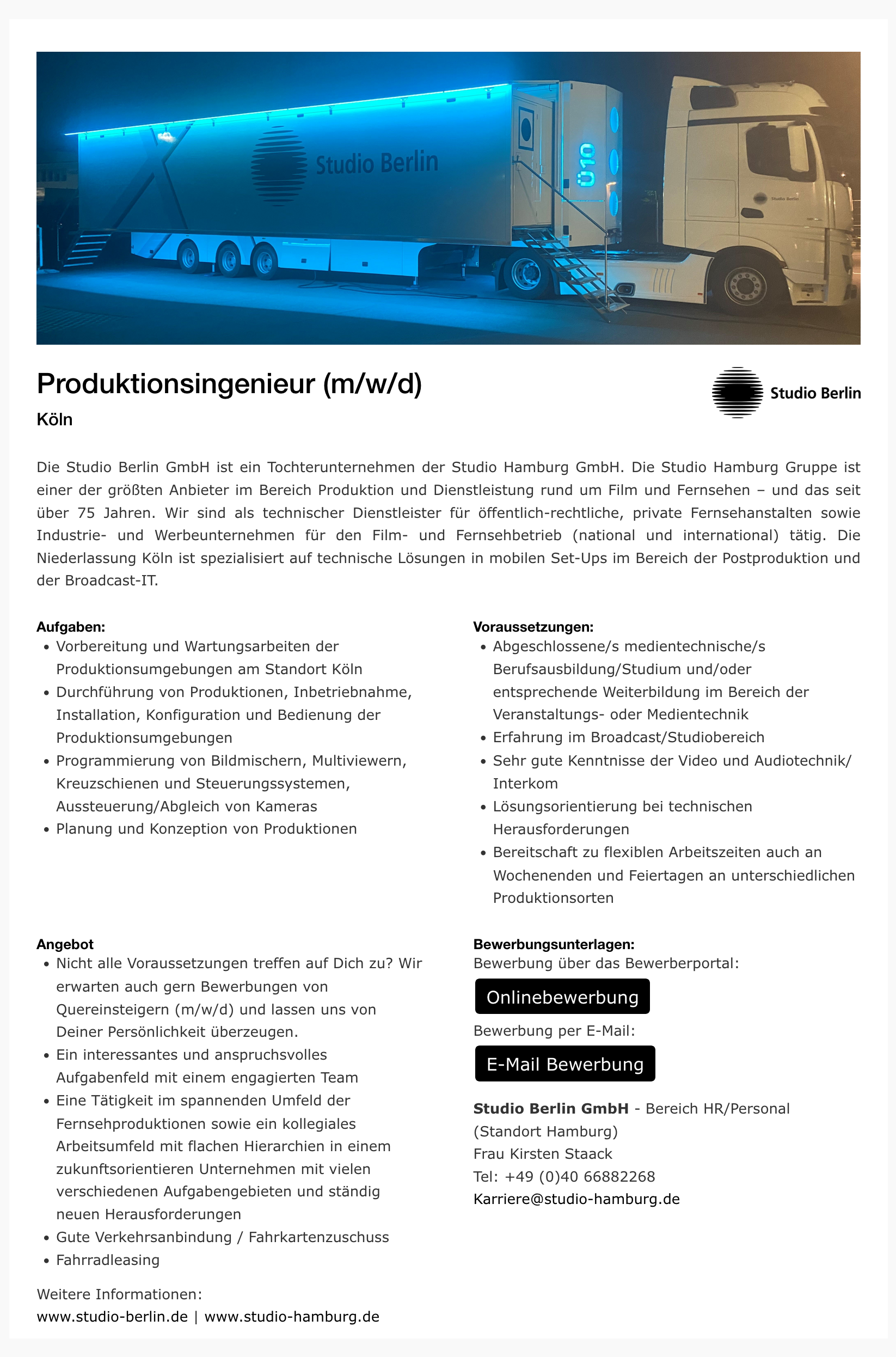 Produktionsingenieur (m/w/d)