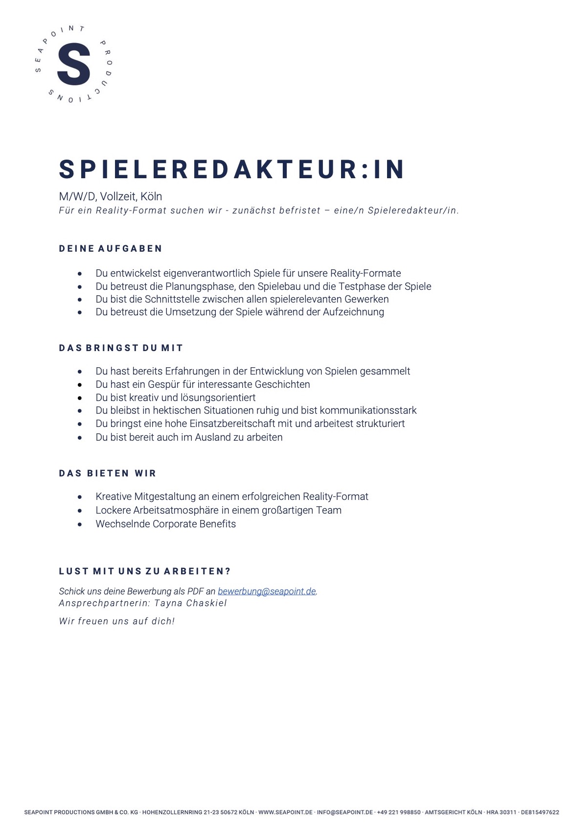 Spieleredakteur:in (m/w/d)