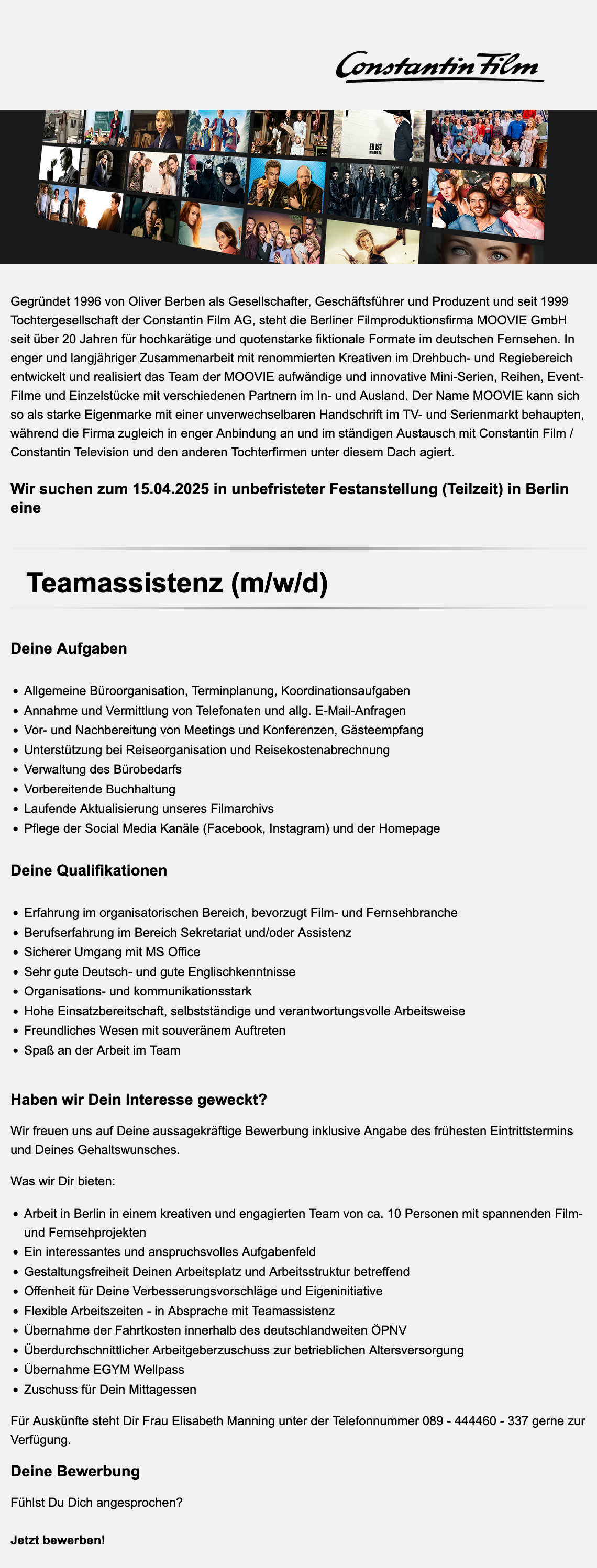 Teamassistenz (m/w/d)