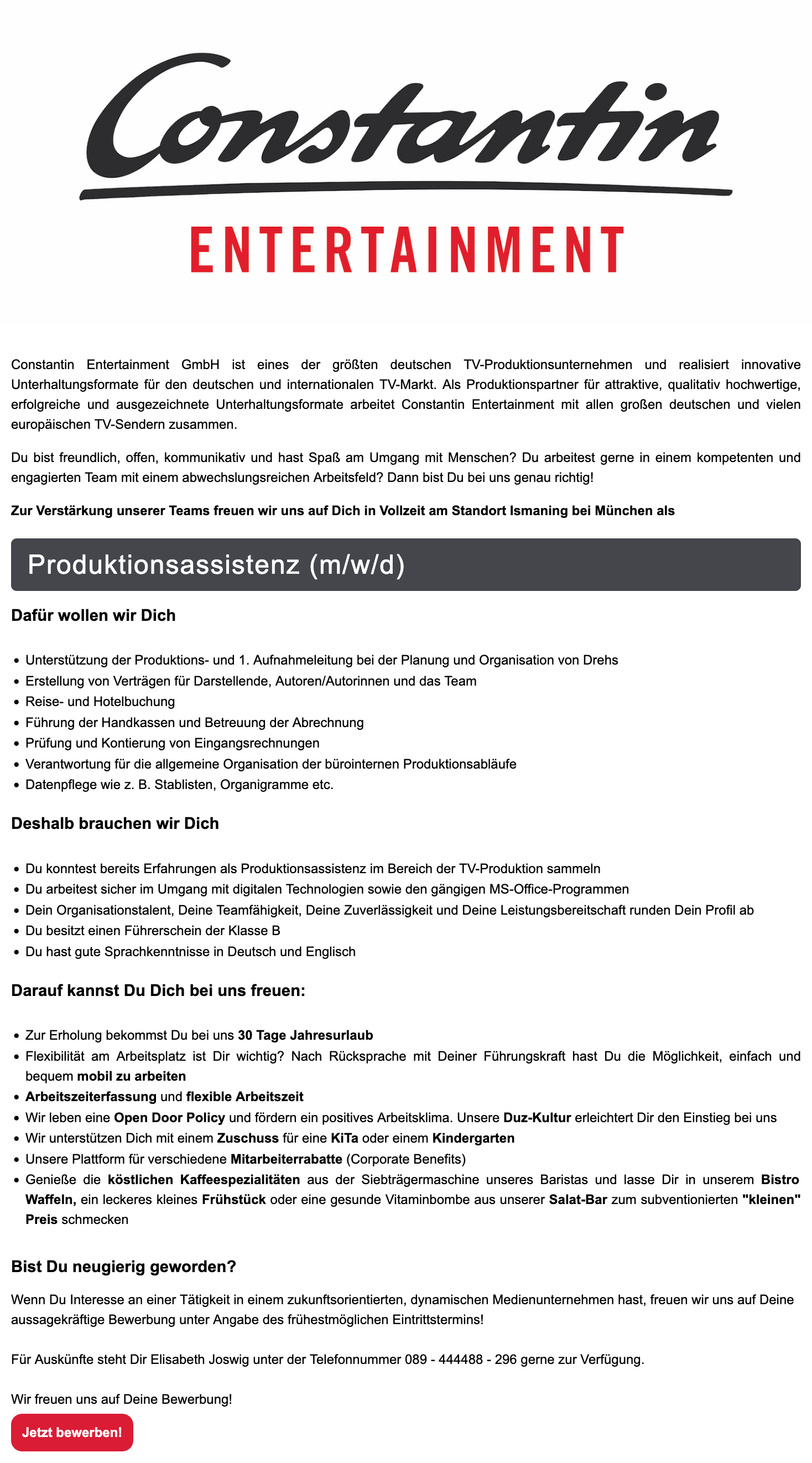 Produktionsassistenz (m/w/d)